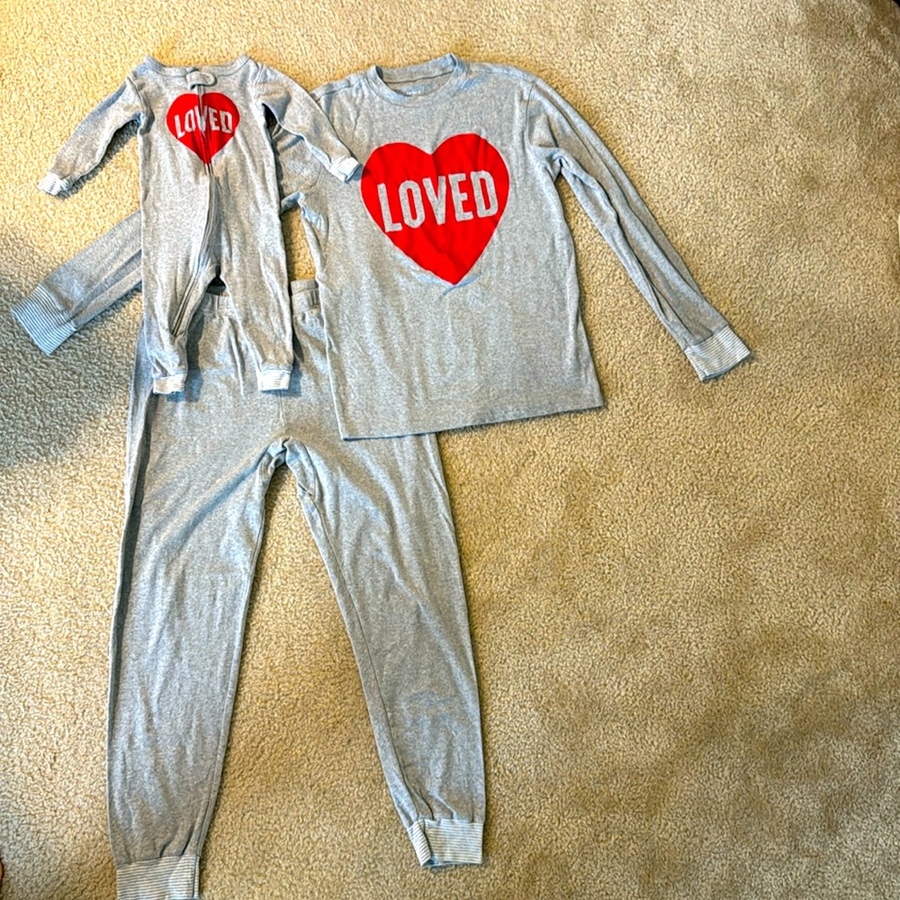 18M Baby onesie with no feet and matching Adult outfit-Large